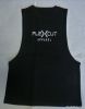 100% Cotton Black Men's Athletic Fit Sleeveless T shirt