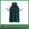 Dark Green Mens Leisure Shirt with ribbed collar