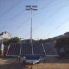 Mobile solar lighting tower