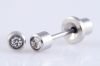 316l Surgical Steel Sterilized Disposable Ear Piercing Units With CZ Earrings