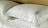 300tc cotton sateen white embroidery pillow case