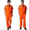 New 2014 100 cotton  men short sleeve reflective workwear coverall uniform 