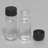 autosampler vials pre-assembly black open-topped cap and red PTFE/whit
