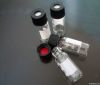 autosampler vials pre-assembly black open-topped cap and red PTFE/whit