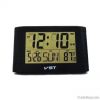 LCD clock with calendar and temperature