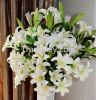 display flower PVC real touch artificial lily flower for home and garden wedding decoration
