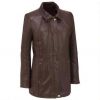 Winter Womens Long Warm PU Leather Sleeve Jacket Coat with belt