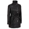 manufacturers long leather coat woman