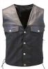 Mens Leather Biker Vest men cargo vest