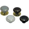 CUPBOARD KNOB / CERAMIC KNOB /WITH OR WITHOUT GOLD RING AND WITH OR WITHOUT GOLD PLATE CUPBOARD KNOB / WHITE, BLACK FINISH KNOB