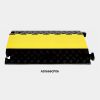 CABLE PROTECTOR / RUBBER OUTDOOR EVENTS CABLE RAMP / YELLOW AND BLACK RUBBER CABLE TRAY / CABLE PROTECTION RUBBER MOBILE COVER