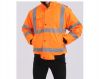 Fluorescent Parka with Reflective Tape / Safety Parka / Windproof/Waterproof/Insulated/Taped Seams Parka