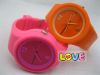 2012 fashion round shape silicone jelly watch