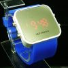 2012 fashion mirror dial silicone watch