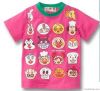 100% cotton baby short sleeve square neck baby t-shirt