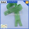 5# green color open end resin zipper 
