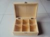 wooden tea box with 6 ...