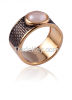 GOLD PLATED RING with natural stone