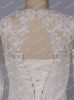 01557 Real picture deep neckline bridal dress long sleeve lace wedding dresses