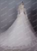 01557 Real picture deep neckline bridal dress long sleeve lace wedding dresses