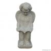 granite stone aged cherub statue