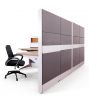 L shape fabric panel office partition