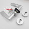 Aluminium Straight Lever Rose Door Handles For Entry Door