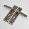 Luxury Interior Door Handle On Plate Brass Mortise Door Handle Lock Flush Mount Door Handle