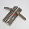 Luxury Interior Door Handle On Plate Brass Mortise Door Handle Lock Flush Mount Door Handle