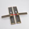 Luxury Interior Door Handle On Plate Brass Mortise Door Handle Lock Flush Mount Door Handle