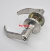 Door wave lever lockset,satin nickel interior tubular lock tubular lockset double sided door handle lock