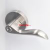 HOT SALE!!! Curved/wave handle main entrance door locks satin nickel tubular lever set door handle for Steel & Wooden Doors