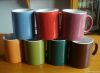 color glazed mug, ston...