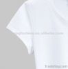 custom white blank polyester/cotton short sleeve t shirts for women