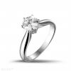 1.00 carat Moissanite diamond ring in 14k white gold solid high quality metal