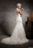 High Neck Top Quality Floor Length A-line Lace Wedding Dresses Custom