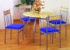 metal and wood dining table and chair set, dinette table set