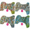 Happyflute onesize bamboo charcoal baby cloth diaper, double leaking guards, waterproof and breathable, fit babies 3-15kgs