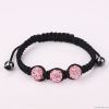 Aquamrine Color 3PCS Crystal Shamballa Rhinstone Bracelet SBR0042