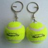 Mini tennis ball keychain