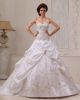 Stylish Satin Beading Ruffle Ball Gown Sweetheart A-line Wedding Dress