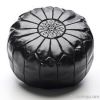 Moroccan Leather Pouffes - Ottoman Foot Stool