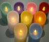 Battery operated Moving wicked led flameless luminara candle 