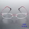 Many different lens shape rimless titanium glasses frames optical