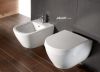 Phenitt Wall Mounted Toilet Pan with Slow Close Toilet Seat