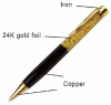 24k Gold Leaf Metal Ballpoint Pen Business Man Pen