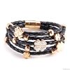 2012 Fashion Stainless Steel Braided Leather Bracelet Wholesale