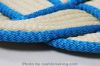 Chinese knot weaving blue floor mats