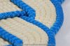 Chinese knot weaving blue floor mats