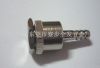 CNC custom machining titanium knurled shaft, milling flat position